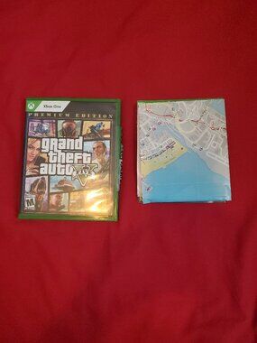 GRAND THEFT AUTO XBOX ONE CASE AND MAP ONLY NO GAME
